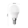 EMOS LED žárovka Classic Mini Globe / E14 / 4,2 W (40 W) / 470 lm / studená bílá ZQ1E24