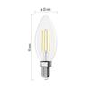 EMOS LED žárovka Filament svíčka / E14 / 3,4 W (40 W) / 470 lm / teplá bílá ZF3D22