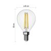 EMOS LED žárovka Filament Mini Globe / E14 / 1,8 W (25 W) / 250 lm / neutrální bílá ZF1D03