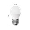 EMOS LED žárovka Classic Mini Globe / E27 / 2,5 W (32 W) / 350 lm / neutrální bílá ZQ6D13