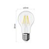 EMOS LED žárovka Filament A60 / E27 / 3,4 W (40 W) / 470 lm / teplá bílá ZF5D22