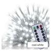 EMOS LED vánoční rampouchy, 5 m, venkovní i vnitřní, studená bílá, ovladač, programy, časovač D4CC02