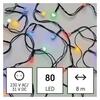 EMOS LED vánoční cherry řetěz – kuličky, 8 m, venkovní i vnitřní, multicolor, programy D5AM05