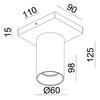 Deko-Light stropní přisazené svítidlo - Can Tilt hranaté, 1x 7,5 W GU10, bílá 348245