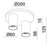 Deko-Light stropní přisazené svítidlo - Can Tilt kulaté, 2x 7,5 W GU10, bílá 348253