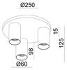 Deko-Light stropní přisazené svítidlo - Can Tilt kulaté, 3x 7,5 W GU10, bílá 348255