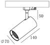 Deko-Light kolejnicový systém 3-fázový 230V Horus 220-240V AC/50-60Hz 10,00 W 4000 K černá 707100