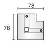 Deko-Light kolejnicový systém 3-fázový 230V D Line krycí panel 90°-spojka bílá RAL 9016 77,6 mm 710091