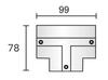 Deko-Light kolejnicový systém 3-fázový 230V D Line krycí panel T-spojka bílá RAL 9016 99 mm 710093