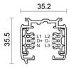 Deko-Light 3-fázový kolejnicový systém - D Line DALI přisazená kolejnice 2m, černá 710503