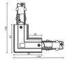 Deko-Light 3-fázový kolejnicový systém - D Line DALI 90°-spojka levé-pravé měnitelná 710528