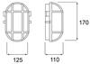 Deko-Light stropní a nástěnné přisazené svítidlo - Syrma Oval, 1x max. 42 W E27, šedá 731167