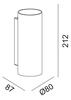 Deko-Light nástěnné přisazené svítidlo - Can IP65 up & down, 2x 7,5 W GU10, bílá 731225