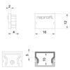 Light Impressions Reprofil koncovka H-AU-01-10 sada 2 ks černá 16 mm 979002