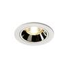 BIG WHITE NUMINOS DL S vnitřní LED zápustné stropní svítidlo bílá/chrom 3000 K 40° včetně listových pružin 1003810