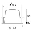 BIG WHITE NUMINOS DL M vnitřní LED zápustné stropní svítidlo černá/černá 2700 K 40° včetně listových pružin 1003844