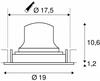 BIG WHITE NUMINOS MOVE DL XL vnitřní LED zápustné stropní svítidlo černá/černá 3000 K 20° otočné a výkyvné 1003721