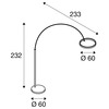 BIG WHITE (SLV) ONE BOW FL stojací lampa černá 20 W 1200/1200 lm 2700/3000 K CRI90 140st. 1006352