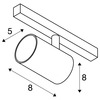 BIG WHITE (SLV) NUMINOS XS 48 V TRACK DALI, spot, černé/chrom, 8,7 W, 700 lm, 3000 K, CRI90, 40° 1006674