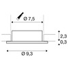 BIG WHITE (SLV) NEW TRIA 75 kroužek pro vestavbu do stropu, D: 9.3 H: 2,6 cm, IP 20, hliník 1007351