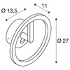 BIG WHITE (SLV) Q-RING nástěnné svítidlo, senzor, 3000 K, IP54, černá 1007916