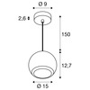 BIG WHITE (SLV) LIGHT EYE 150 závěsné svítidlo, GU10, délka závěsu 150cm, 1x max. 13W, matně černá 1008178