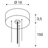 BIG WHITE (SLV) DECONA Sada pro zavěšení svítidla, délka závěsu 150cm, bílá 1008588