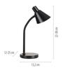 JUST LIGHT LED stolní lampa černá s vypínačem flexibilní na psací stůl 3000K LD 11248-18