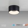 JUST LIGHT LED stropní svítidlo černé průměr 16cm stmívatelné SimplyDim 3000K LD 14325-18