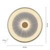 LEUCHTEN DIREKT is JUST LIGHT LED stropní svítidlo matná mosaz 61x61 kruhové křišťálový efekt stmívatelné CCT 2700-5000K LD 14386-60