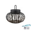 JUST LIGHT LED stolní lampa průměr 25cm černá na baterie USB IP44 stmívatelné dotykem 2700K LD 19303-18