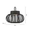 JUST LIGHT LED stolní lampa průměr 25cm černá na baterie USB IP44 stmívatelné dotykem 2700K LD 19303-18