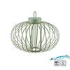 JUST LIGHT LED stolní lampa průměr 46cm zelená na baterie USB IP44 stmívatelné dotykem 2700K LD 19305-43