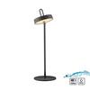 JUST LIGHT LED stolní lampa černá na baterie dotykový stmívač ochrana proti stříkající vodě USB 2700K LD 19310-18