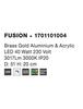 NOVA LUCE stropní svítidlo FUSION zlatý mosazný hliník a akryl LED 40W 230V 3000K IP20 1701101004