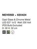 Nova Luce Stylové stropní svítidlo Nevoso v kombinaci chromu a opálového skla NV 620424