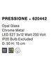 Nova Luce Elegantní stropní svítidlo Pressione v kombinaci chromu a opálového skla - 3 x 60 W, pr. 500 mm NV 620442