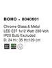 NOVA LUCE závěsné svítidlo BOHO chromové sklo a kov E27 1x12W 230V IP20 bez žárovky 8040601