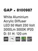 Nova Luce Decentní závěsné LED svítidlo Gap v bílé a černé barvě - pr. 510 x 70 x 1130 mm, bílá NV 8100987