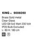 NOVA LUCE závěsné svítidlo KING mosazný zlatý kov foukané čiré sklo G9 5x5W 230V IP20 bez žárovky 9006050
