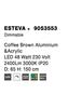 NOVA LUCE závěsné svítidlo ESTEVA kávově hnědý hliník a akryl LED 48W 230V 3000K IP20 stmívatelné 9053553