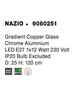 NOVA LUCE závěsné svítidlo NAZIO měděné sklo s přechodem chromovaný hliník E27 1x12W 230V IP20 bez žárovky 9080251