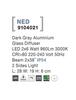 NOVA LUCE venkovní nástěnné svítidlo NED tmavě šedý hliník skleněný difuzor LED 2x6W 3000K 220-240V 2x38st. IP54 světlo po dvou stranách 9104021