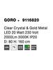 NOVA LUCE závěsné svítidlo GORO čirý křišťál a zlatý kov LED 20W 230V 3000K IP20 9116820