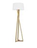 NOVA LUCE stojací lampa SALINO stínidlo slonovinová bílá přírodní dřevo E27 1x12W 230V IP20 bez žárovky 9145071