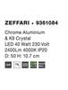 NOVA LUCE stropní svítidlo ZEFFARI chromovaný hliník a K9 křišťál LED 40W 230V 4000K IP20 9361084