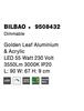 NOVA LUCE stropní svítidlo BILBAO plátkovaný zlatý hliník a akryl LED 55W 230V 3000K IP20 stmívatelné 9508432