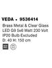NOVA LUCE závěsné svítidlo VEDA mosazný kov a čiré sklo G9 5x6W 230V IP20 bez žárovky 9536414