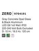 NOVA LUCE závěsné svítidlo ZERO šedý beton opálové sklo a černý hliník G9 1x5W IP20 220-240V bez žárovky 10 9704191