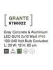 NOVA LUCE venkovní sloupkové svítidlo GRANTE šedý beton a hliník GU10 2x10W 100-240V bez žárovky IP65 9790022